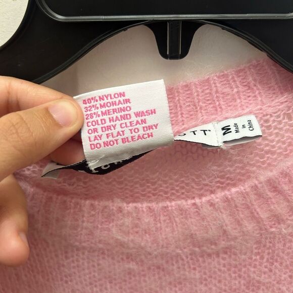 Gretchen Scott Women's Pink Wool Blend Fuzzy Sweater Size M - Picture 4 of 7